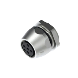 M12 A-CODE Receptacles - Female Front Mounting, Loose End