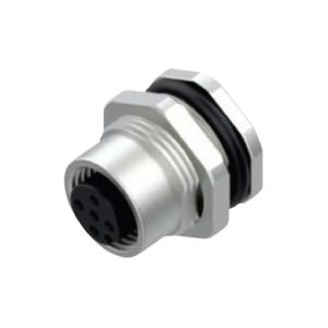 M12 A-CODE Receptacles - Female Rear Mounting, Solder Type