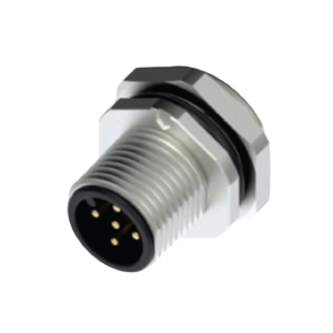 M12 A-CODE Receptacles - Male Front Mounting, Loose End