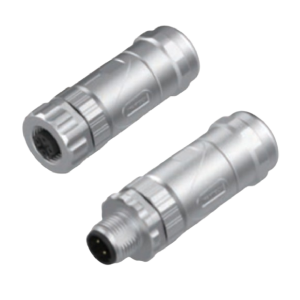 M12 Field Wireable Screw Connection - Full Metal Housing (Straight)