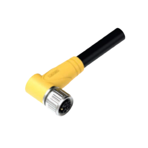 M12 T, S, K, L-CODE Molded Cordsets - Power Series - Angled Female Anti-vibration