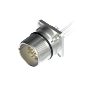 M23 Receptacles I/O - Male External Thread Front Mounting RS19.8 Open-Wire